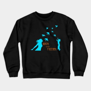 birds with friends Active Crewneck Sweatshirt